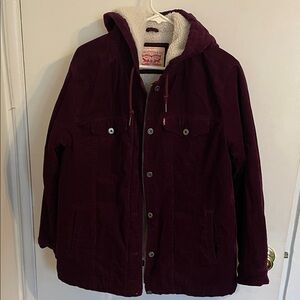 Levi's Women’s Deep Burgundy Hooded Jacket